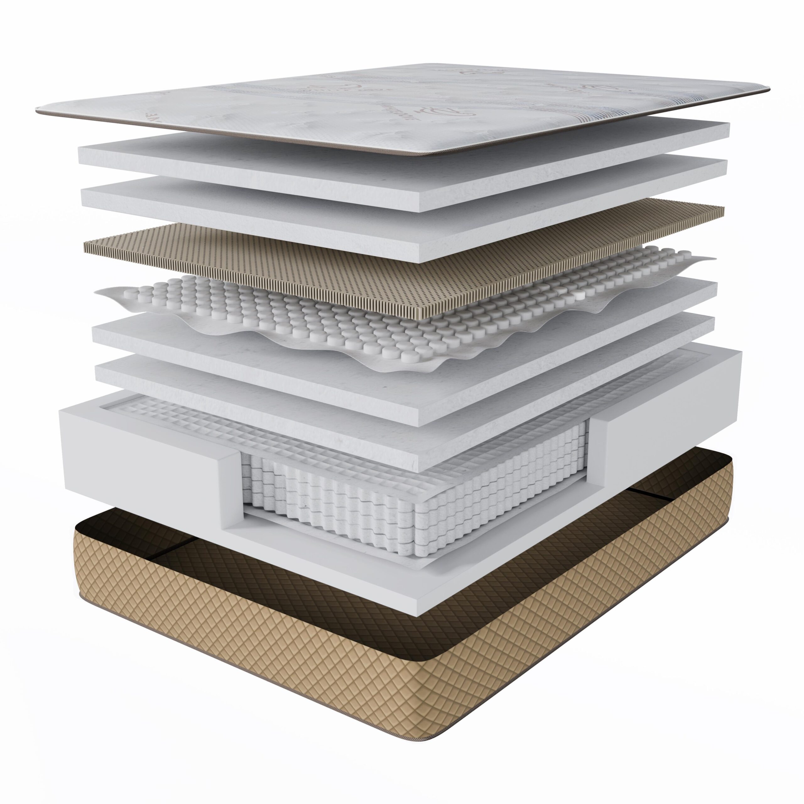 Evermore mattress accordion showing each individual layer