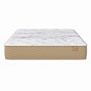 Front view of Evermore mattress on white background